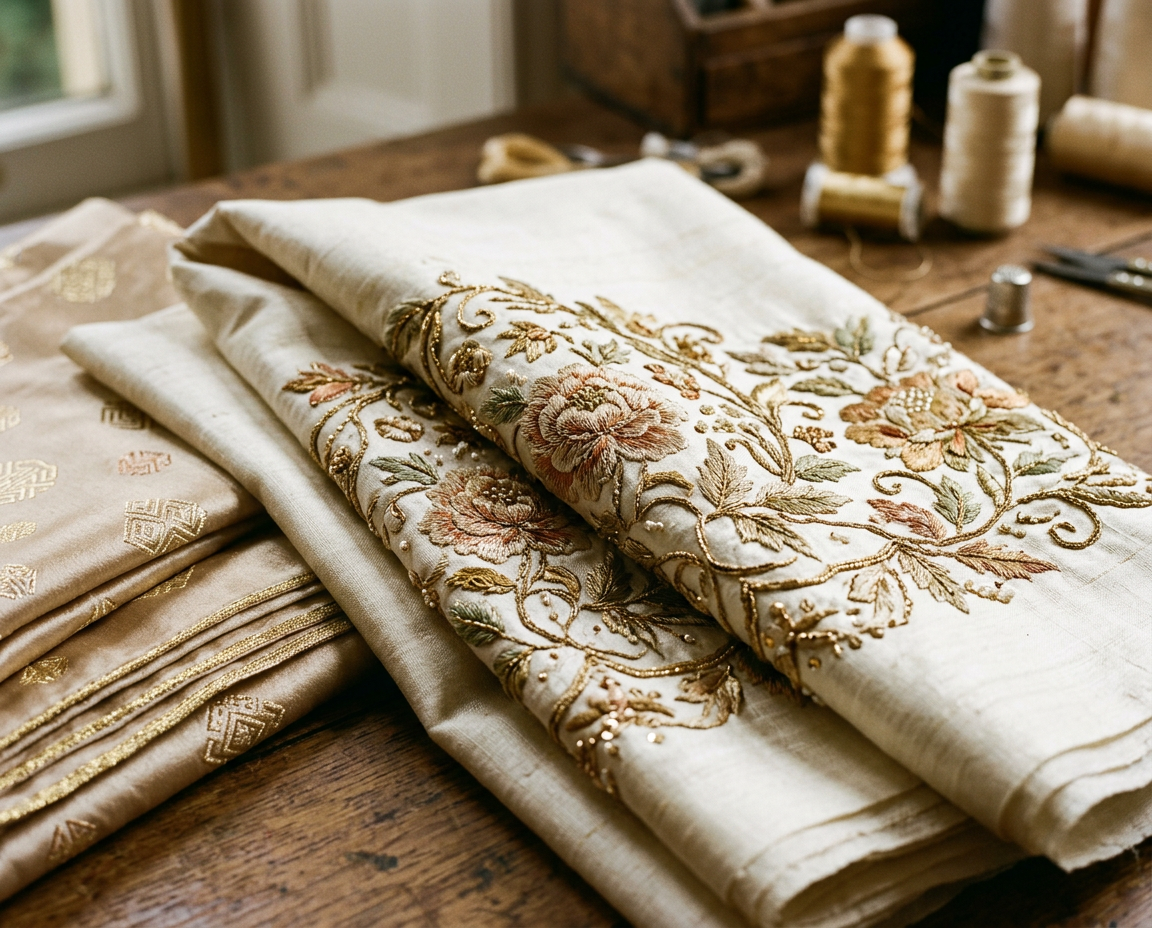 Rich fabric and clothing details